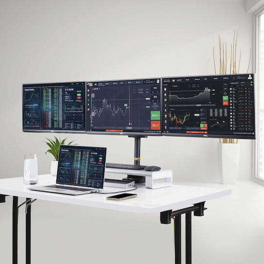 StarTech Βάση Γραφείου για 3 Οθόνες έως 27" με Βραχίονα (3MP2AG-MONITOR-ARM)