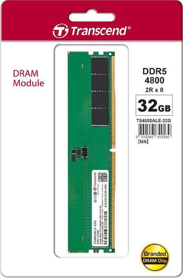 Transcend 32GB DDR5 RAM cu Viteză 4800 pentru Desktop (JM4800ALE