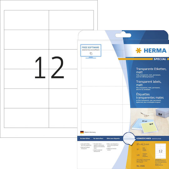 Herma Αυτοκόλλητες Ετικέτες Α4 Ορθογώνιες 97x42.3mm