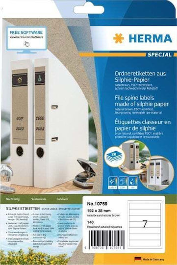 Herma Самозалепващи A4 етикети 192x38мм