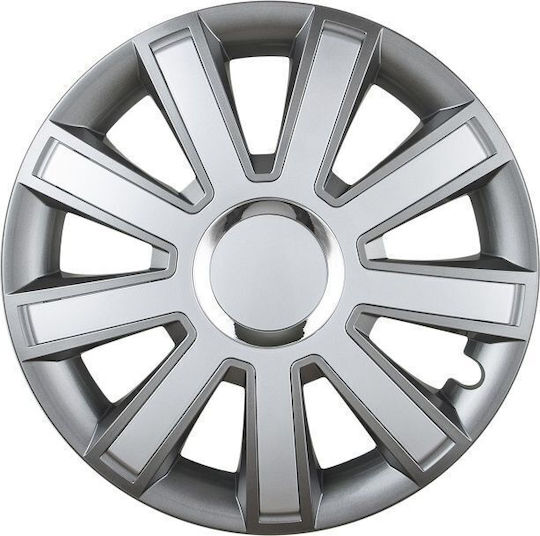 Silver Flash 14" Car Hubcap