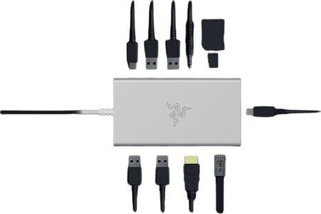 Razer USB-C Stație de andocare cu HDMI 4K PD Ethernet Argintiu (RC21-02250200-R3M1)