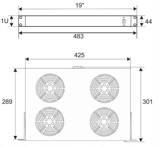 Pulsar Rack Fan RAWP-1R 1 Piece