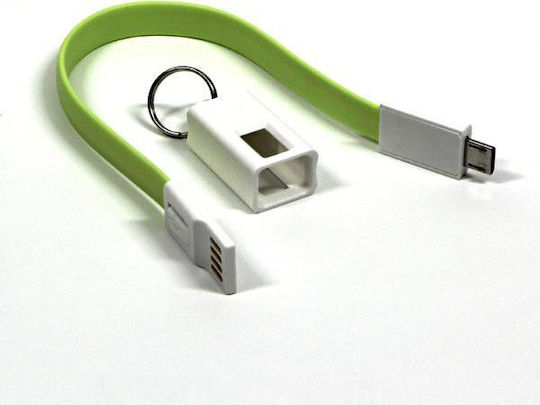 Neutralle Keychain USB 2.0 to micro USB Cable Πράσινο 0.2m