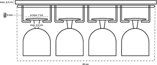 Wenko Metallic Mounted Glass Holder Rack