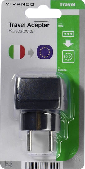 Vivanco Travel Italy to Greek Plug Adapter
