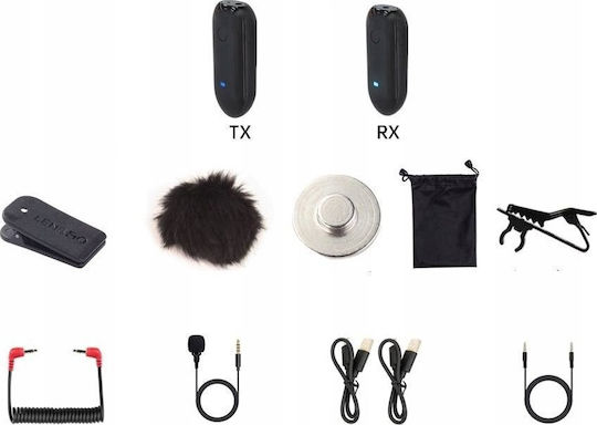 Ledgo 318C Wireless Microfon Πέτου, Clip On pentru Vocale + Mâner
