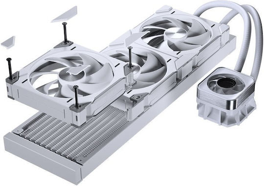 Phanteks Glacier One 420D30 X2 AIO CPU Liquid Cooling With 3 120mm Fans And White RGB Lighting