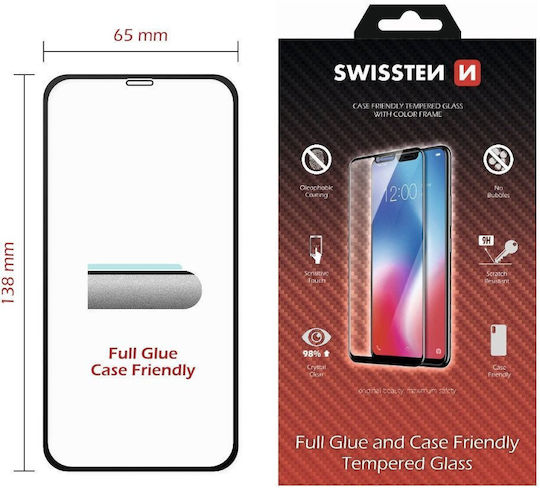 Swissten Full Face 5d Tempered Glass Apple Iphone X Xs Black