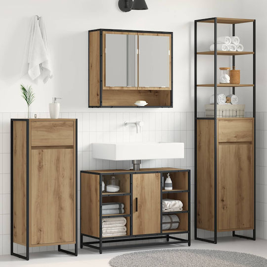 vidaXL Ντουλάπι Μπάνιου 40x30x180cm Καρυδί