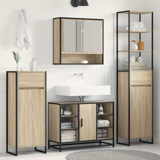 vidaXL Ντουλάπι Μπάνιου 40x30x180cm Sonoma