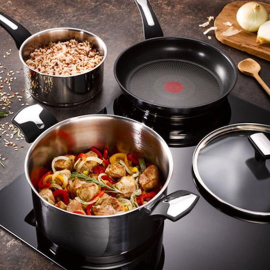 Tefal Emotion Deep Stainless Steel Pot 5.2lt / 24cm