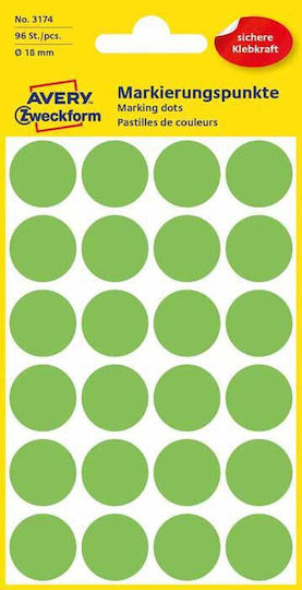 Avery Small Adhesive Labels in Silver Color 18mm