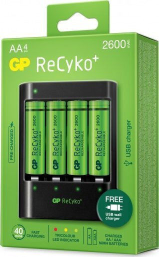 GP Batteries Recyko+ Επαναφορτιζόμενες Μπαταρίες AA Ni-MH 2600mAh 6τμχ