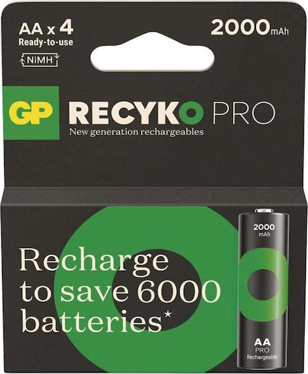 Батерия Gp Recyko Pro Aa Lr6 2000mah Bl/4