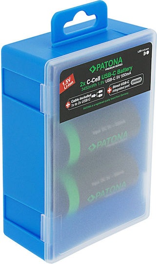 Patona Premium Baterii Reîncărcabile C Li-ion 2000mAh 2buc