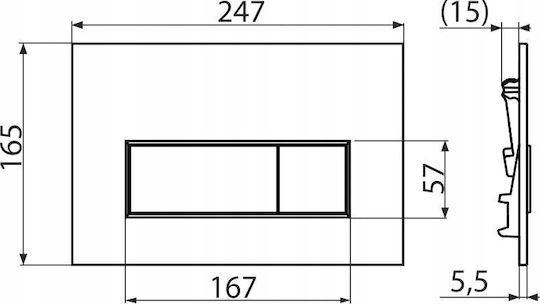 Alcadrain Flush Plate Dual Flush