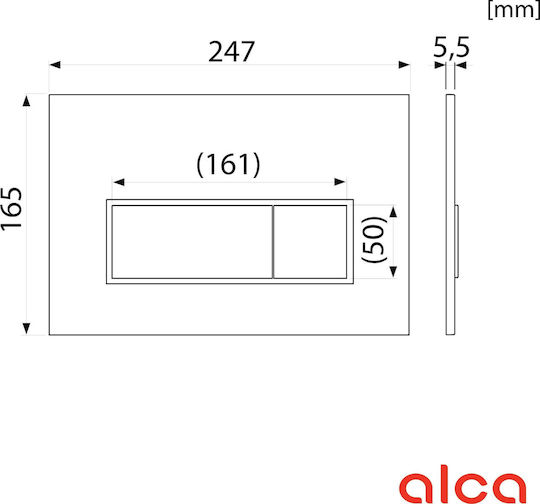 Alcadrain Flush Plate Dual Flush