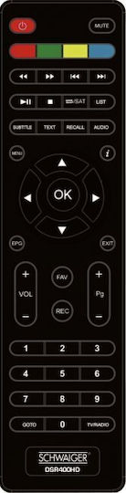 Schwaiger Satellite Decoder DSR400HD HD (720p) DVB-S2 in Black Color