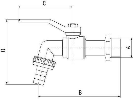Ferro Wasserhahn / Schalter 1" mit Verbinder