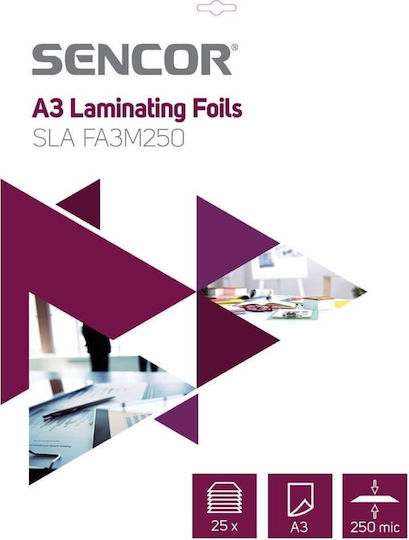 Sencor Foi de Laminare A3 250 microni SLA FA3M250 A3 25buc