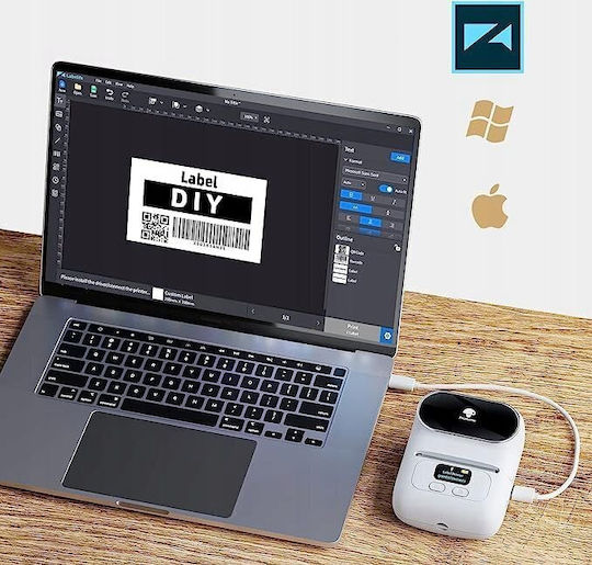Phomemo Ηλεκτρονικός Ετικετογράφος με Bluetooth Πορτοκαλί
