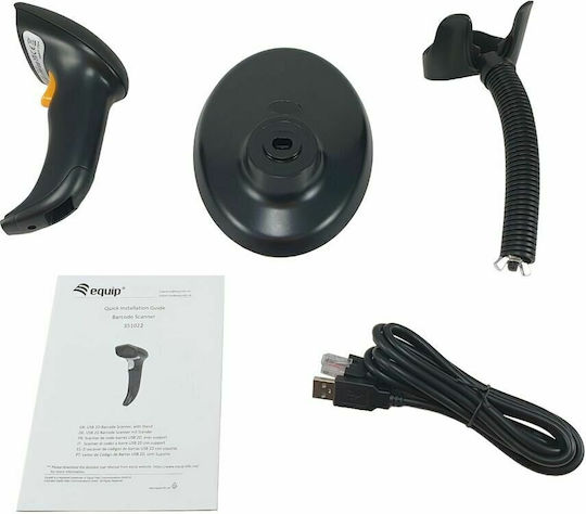Equip Handheld Scanner Wired with 2D and QR Barcode Reading Capability