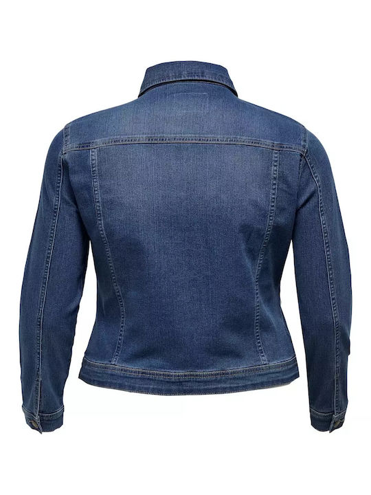 Women's Short Jean Jacket for Spring or Autumn Blue