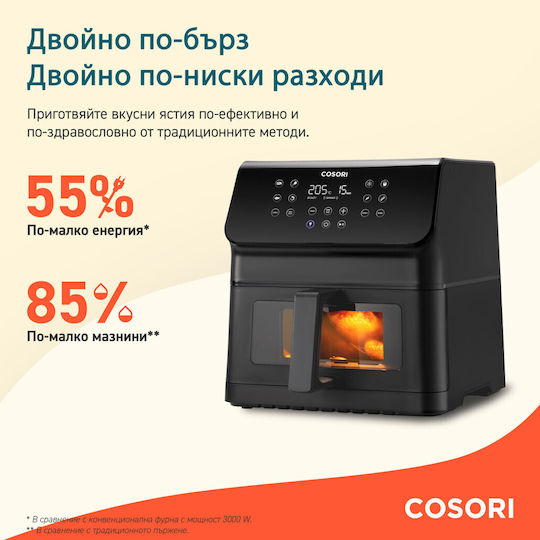 Cosori Premium Ii Plus Air Fryer 6.2lt Μαύρο