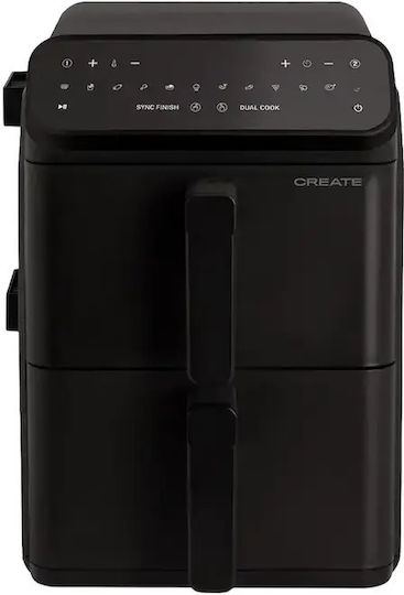 Create Heißluftfritteuse mit Wi-Fi & Doppel-Abnehmbarer Korb 11.2Es Schwarz