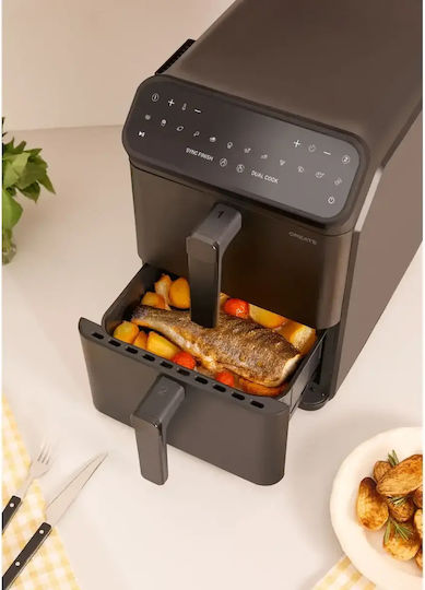 Create Heißluftfritteuse mit Wi-Fi & Doppel-Abnehmbarer Korb 11.2Es Schwarz