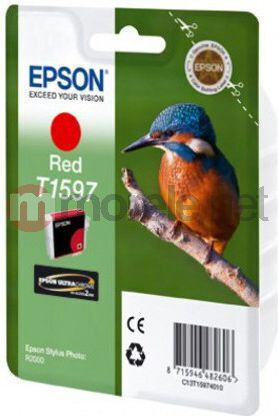 Epson T1597 Γνήσιο Μελάνι Εκτυπωτή InkJet Κόκκινο (C13T15974010)
