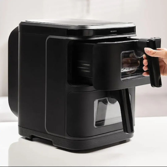 Severin S-fry Duo Stack Friteuză cu aer cu Coș Detașabil Dublu 11lt Negru
