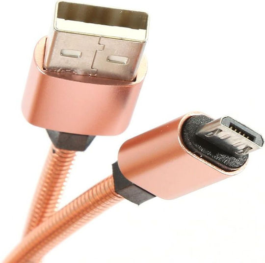Omega Regular USB 2.0 to micro USB Cable Χρυσό 1m (OUFBB6MBOXRG)