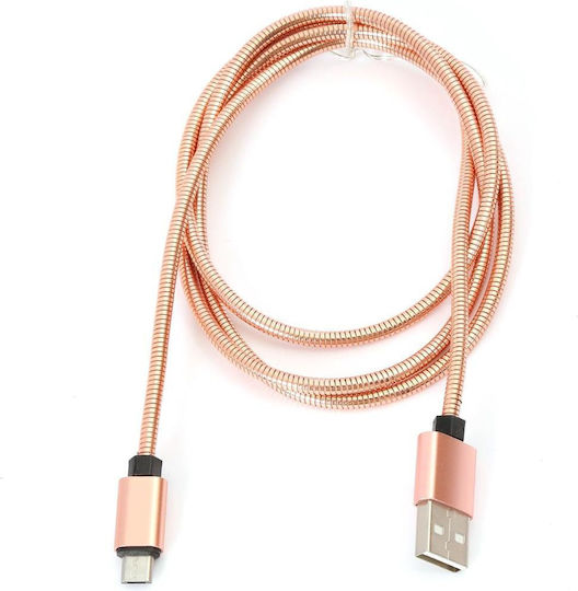 Omega Regular USB 2.0 to micro USB Cable Χρυσό 1m (OUFBB6MBOXRG)
