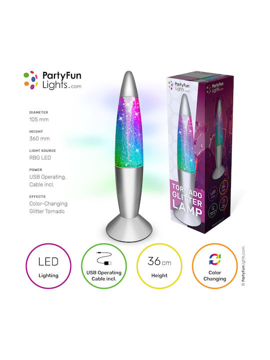 Party Fun Lights Διακοσμητικό Φωτιστικό Tornado Lamp 36εκ.