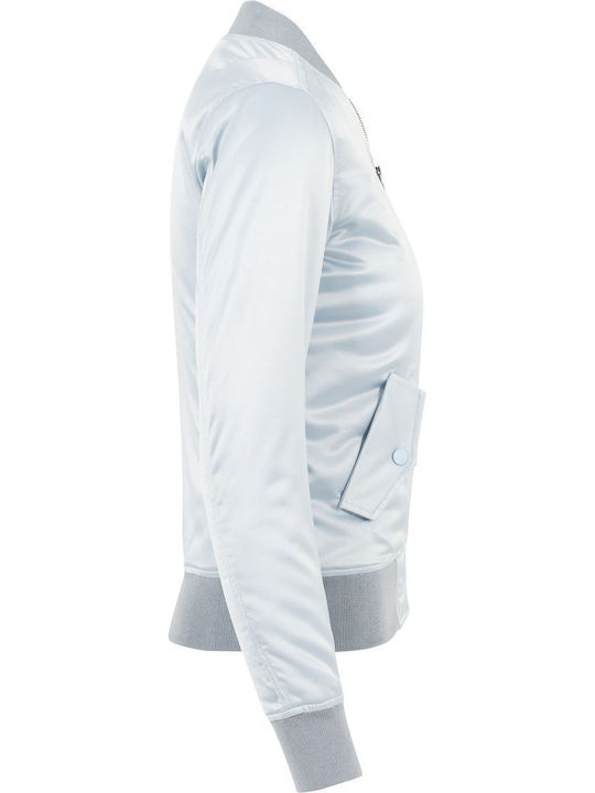 Κοντό Γυναικείο Bomber Jacket Γαλάζιο