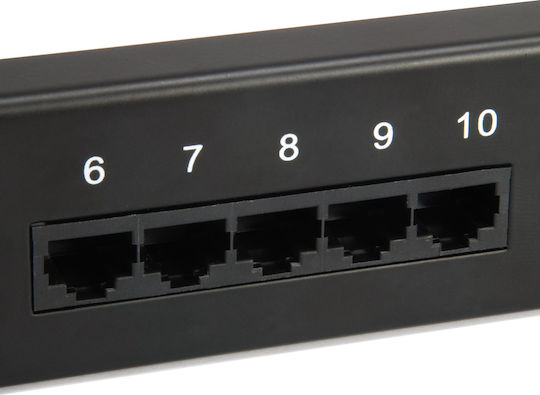 Equip Patch Panel για Rack 1U 19" Μαύρο
