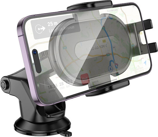 Borofone Car Mobile Mount 4.5" - 7" with Adjustable Hooks Black