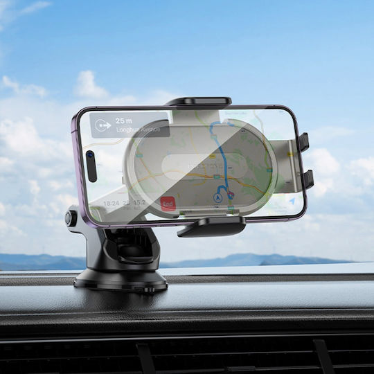 Borofone Car Mobile Mount 4.5" - 7" with Adjustable Hooks Black