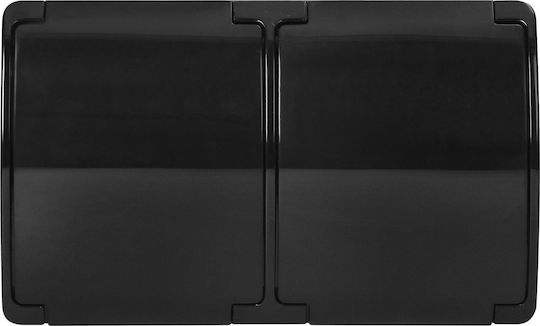 Orno AQUATIC Power Socket Black 1pcs