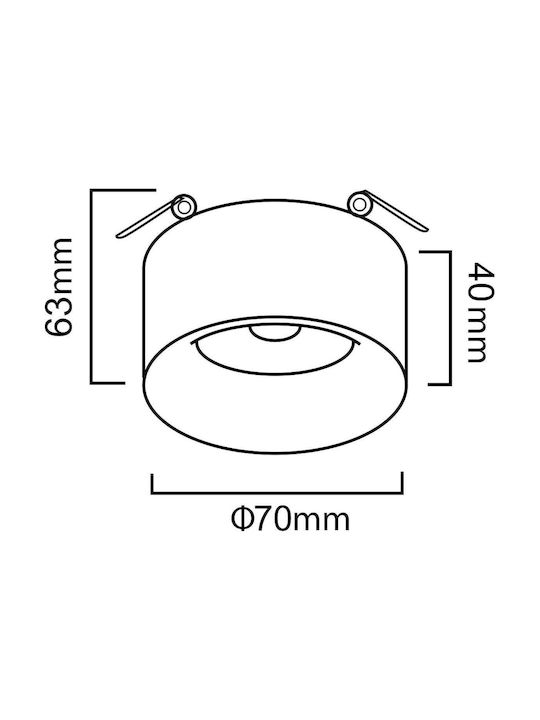 Maclean Energy Single Spot with Socket GU5.3 in White Color