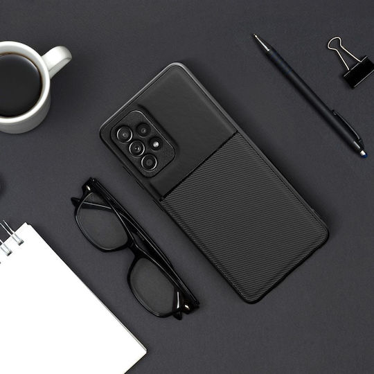 Forcell Noble Umschlag Rückseite Synthetisches Leder / Leder Schwarz (Galaxy S24 FE)