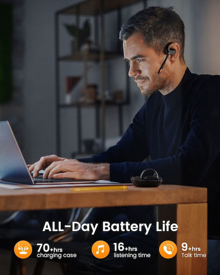 OneOdio EKSA S30 Open Ear Bluetooth Handsfree Căști cu Rezistență la Transpirație și Carcasă de Încărcare Negru
