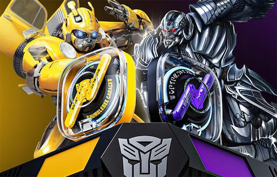 The Transformers TF-T03 In-ear Bluetooth Handsfree Ακουστικά με Θήκη Φόρτισης Bumblebee Garage