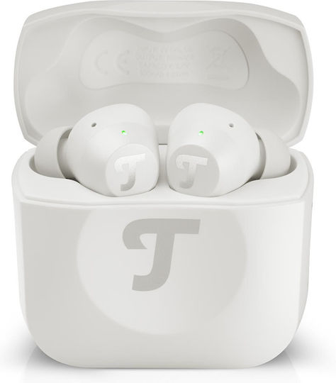 Teufel Airy TWS Pro In-ear Bluetooth Handsfree Ακουστικά με Αντοχή στον Ιδρώτα και Θήκη Φόρτισης Λευκά