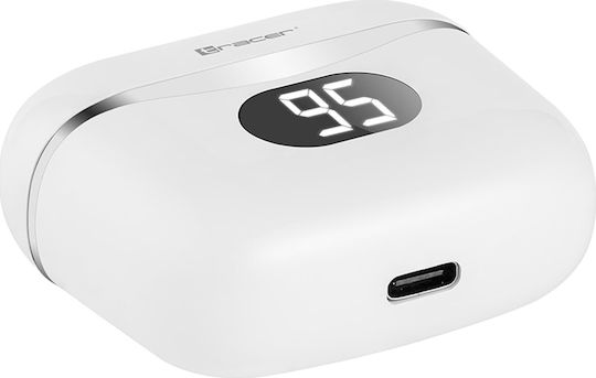 Tracer T5 In ear Bluetooth хендсфри Слушалки с Кутийка за Зареждане Бял