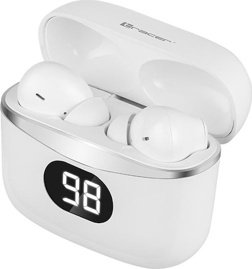 Tracer T5 In ear Bluetooth хендсфри Слушалки с Кутийка за Зареждане Бял