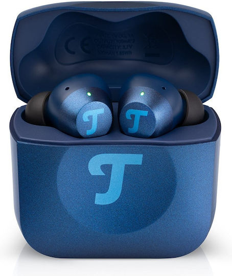 Teufel Airy TWS Pro In-ear Bluetooth Handsfree Ακουστικά με Αντοχή στον Ιδρώτα και Θήκη Φόρτισης Μπλε
