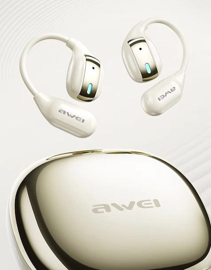 Awei TZ12 Open Ear Bluetooth Handsfree Ακουστικά με Θήκη Φόρτισης Μαύρα